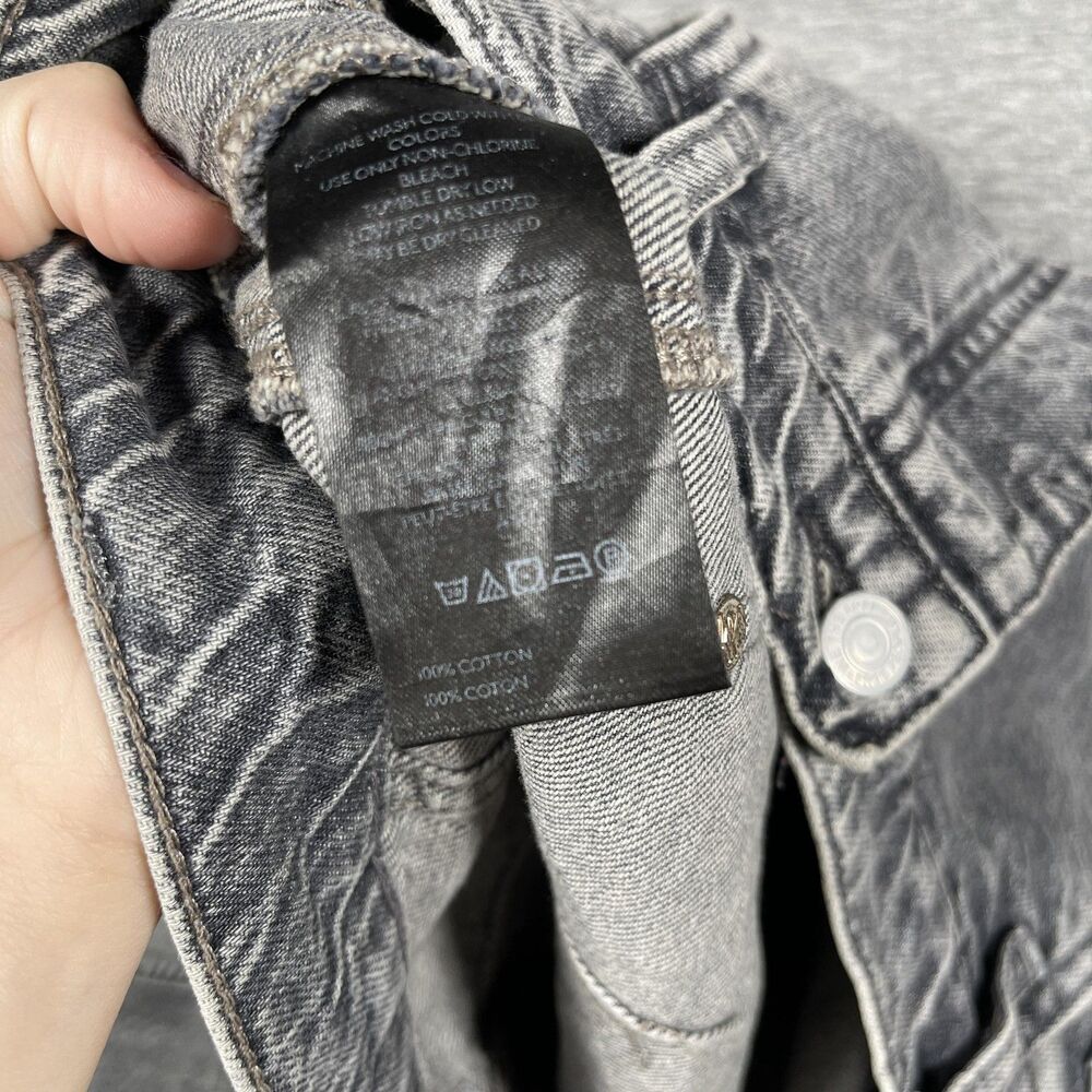 Free People We The Free Jeans Womens 30 Gray Wide-Leg Relaxed Acid Wash Barrell - Picture 10 of 12